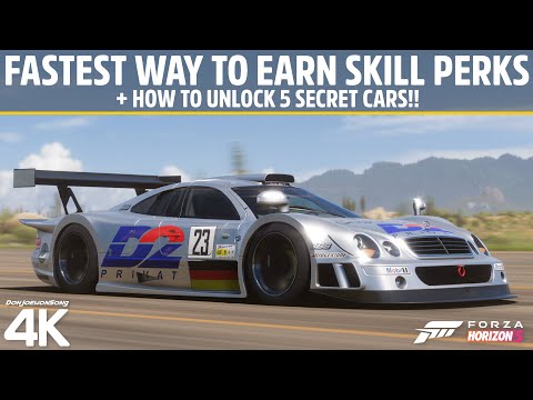 Forza Horizon 5 - FASTEST WAY TO EARN SKILL POINTS & How To Unlock 5 Secret Cars!!