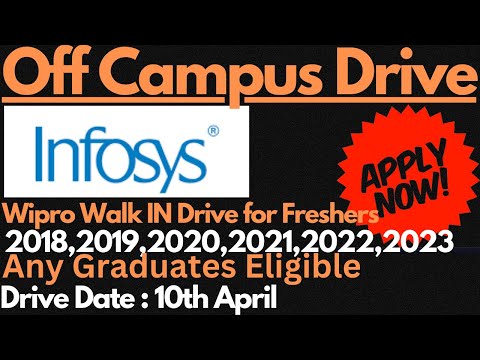 Infosys Walk In Drive for Freshers | 2018/2019/2020/2021/2022 Batch Eligible | Drive Date : 10 April