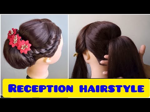 reception hairstyle for bride | juda hairstyle for wedding | juda banane ka tarika |juda hairstyle |