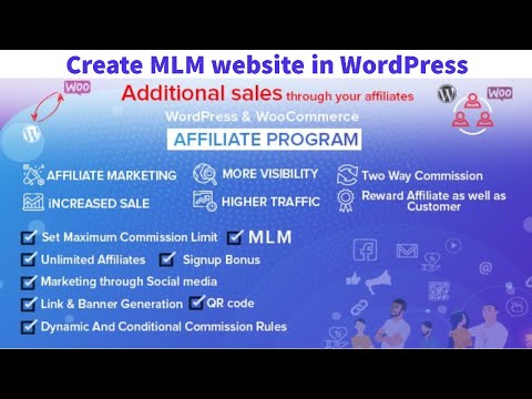 Create MLM website in WordPress | WordPress And WooCommerce Affiliate Program