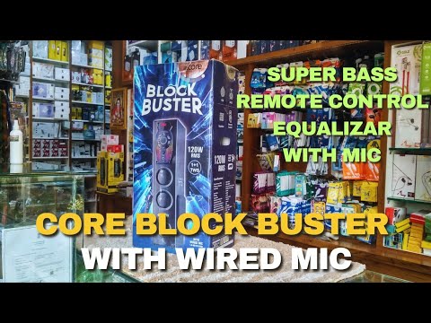 Core Block Buster Tower Bluetooth Speaker With Mic 120RMS