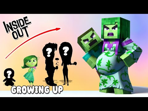 Inside Out Minecraft Growing Up Evolution | Cartoon Wow