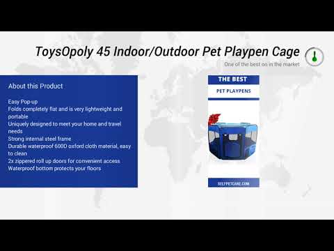 ToysOpoly 45 Indoor Outdoor Pet Playpen Cage