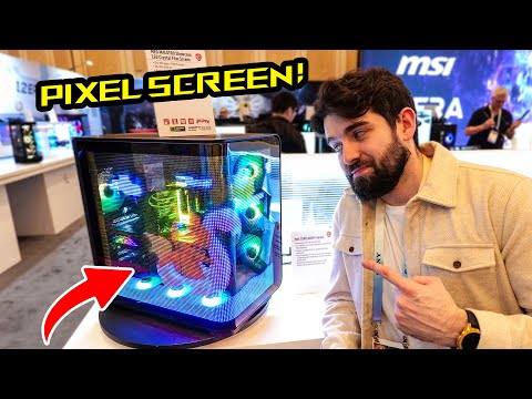 PC cases are getting CRAZY... MSI Booth Tour CES 2024!