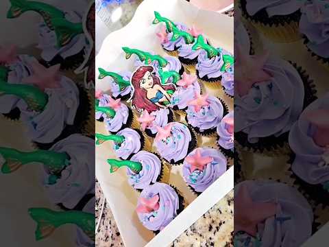 the little mermaid #thelittlemermaid #littlemermaid #fyp #cupcakes #fypシ #parati #recipe #tutorial