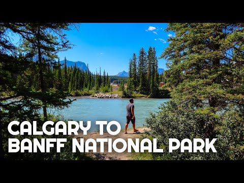 Driving from CALGARY to BANFF NATIONAL PARK | Johnston Canyon Hike | Cross Canada Van Life Road Trip