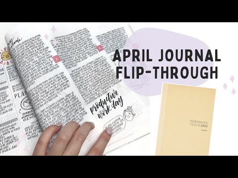 Chatty April Planner Spreads Flip-Through | 2022 Hobonichi Cousin Planner