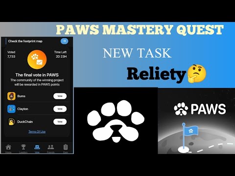 Paws Airdrop 50000 Mastery Quest Claim | PAWS AIRDROP| Paws Task Mastery Quest