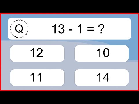 20 Subtraction Quiz Exercises for Kids: Numbers Up to 20