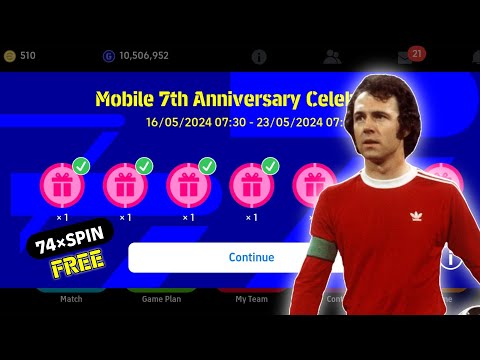 How To Get 74 Free Spin In Epic 102 Rated Beckenbauer Pack 😱 | eFootball 2024 Mobile