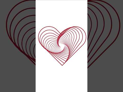 Heart Effect by Distortion and transform in #illustrator #shorts #shortsfeed #shortsvideo