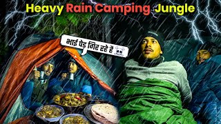 Group Rain Camping & Thunderstorm in  Forest | Camping In The Rain | Unknown Dreamer