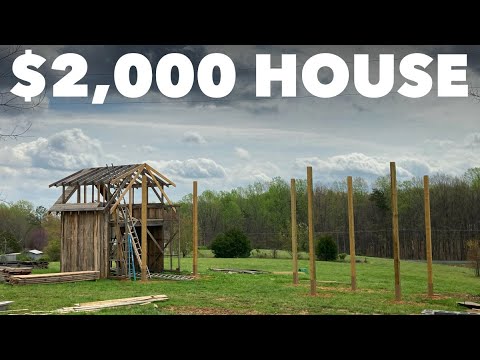 $2,000 HOUSE - 30 FOOT CLEAR SPAN  - MAJOR PROGRESS - Ep.8