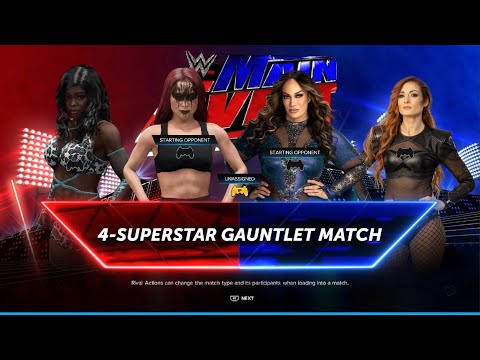 AWA wrestling WWE 2K24: 4 women Gauntlet match