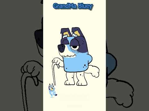 Bluey Grandma | shorts @EasyLittleDrawings #easylittledrawings