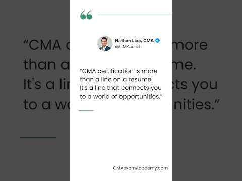 CMA certification is more than a line on a resume. It's a line that connects you to a world of...