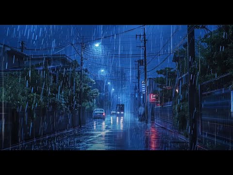 Rain Sounds for Sleeping - Night Rain on Street to Sleep Fast & Stop Insomnia