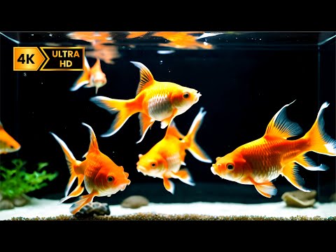 Relaxing music for Sleep and Meditation | Video of a beautiful aquarium with Gold fish