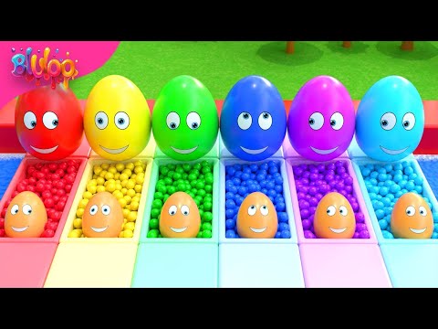 Surprise Eggs Kids Song | Colorful Eggs | BluLoo Nursery Rhymes & Kids Songs