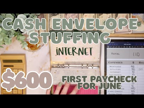 $600 Cash Envelope Stuffing | First Cash Stuffing for June! | 24 Year Old Budgets