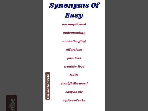 Synonyms of Easy#english #learnenglish #synonyms #shortsvideo