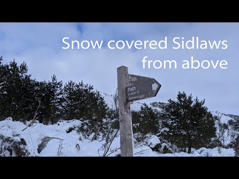 Drone footage of the Sidlaws / waist deep snow / 2021 Storm Darcy / Mavic Air 4K