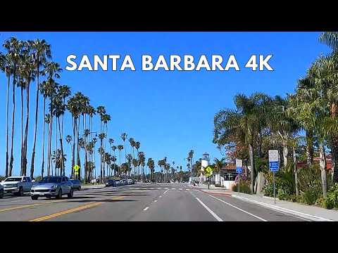 Santa Barbara 4K Driving Tour: Coastal Charm and Spanish Architecture