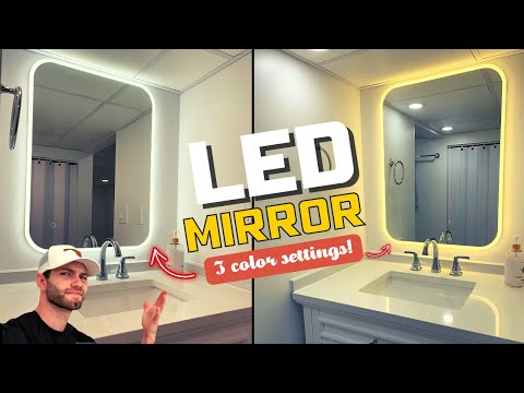 LED Bathroom Mirror  (How to Install a LED Vanity Mirror - DIY)