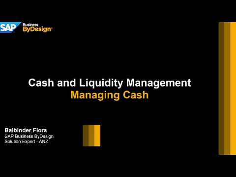 Managing Cash in SAP Business ByDesign