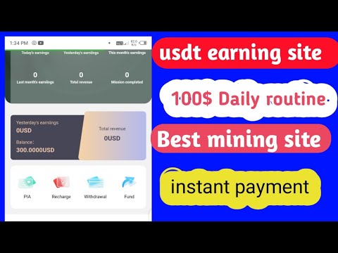 New Usdt Mining Site | usdt earning site | trx usdt mining app | Cloud Mining | usdt investment site