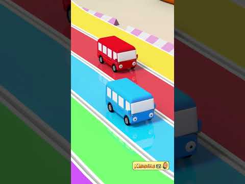 Wheels On The Bus Shapes Rhyme with wheels on the bus go round and round | Learn shapes | Kiddiestv