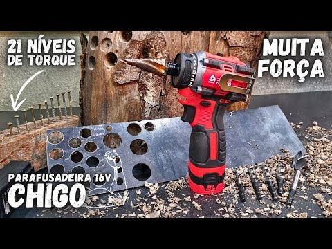 Ótimo Custo-Benefício no AliExpress - Parafusadeira CHIGO com Controle de Torque e Motor Brushless