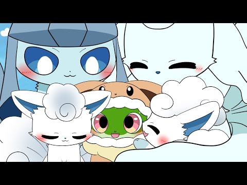 Glaceon & Alolan Ninetales: The Ice Beauty Duo! | Pokémon SV / Animation