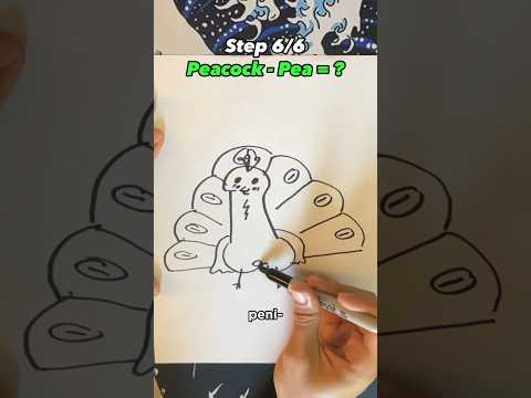 How to Draw a Peacock #shorts