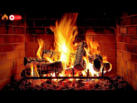 Relaxing Fireplace 🔥 Enjoy 12 Hours of Natural Crackling Fireplace Sounds