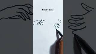 Invisible String #art #artist #shorts #youtubeshorts #invisiblelove #drawing