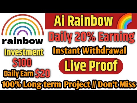 Ai Rainbow USDT Earning Website 2024 ! Guaranteed 100 long-term effective quantitative platform.