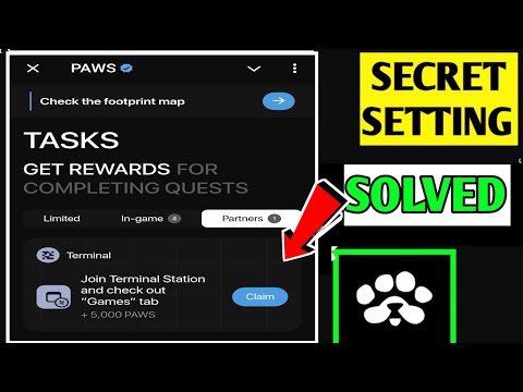 Join Terminal Station And Check Out “Games” Tab Paws |Paws New Task |Join Terminal Station 5000 PAWS