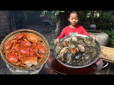 Yummy Mud crab cooking with country style - Unique Mud crab recipe - Cooking with Sreypich