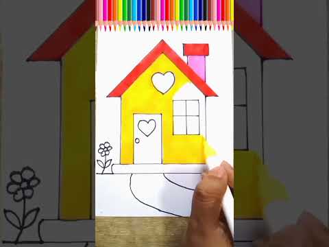 how to draw house#shorts#house#shortvideo#drawing#viralshorts#youtubeshorts#short #easyartwithbiplab