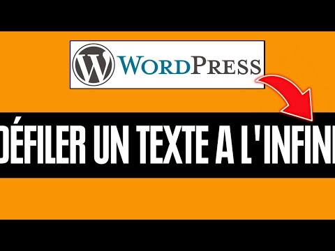 Comment Faire Défiler Un Texte A L'infini Sur Wordpress ( 2025 )