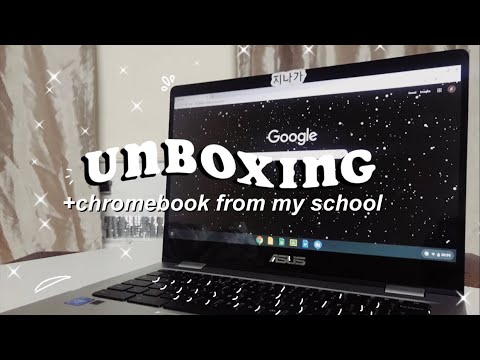 unboxing a chromebook 🌸✨ sent from my school 💫