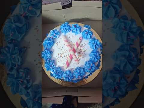 Blue theme cake #cake #bluecake #cakedecoration