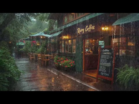 Soothing Rain Sounds to Calm Your Mind and Relax – A Café on the Quiet Street | Relaxing Ambience