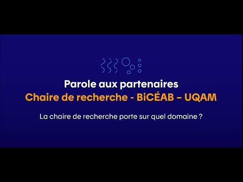 La chaire de recherche porte sur quel domaine?