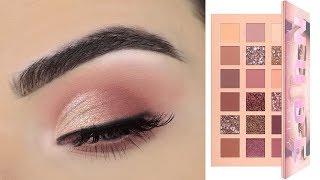 Huda Beauty New Nude Eyeshadow Palette | Soft Eye Makeup Tutorial