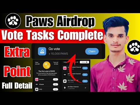 Paws Vote Tasks Kaise Kare | The First Vote In Paws Task | Paws Withdraw Kaise Kare