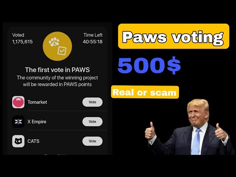 Crypto news| Paws airdrop update|| Paws airdrop withdrawal | paws voting task