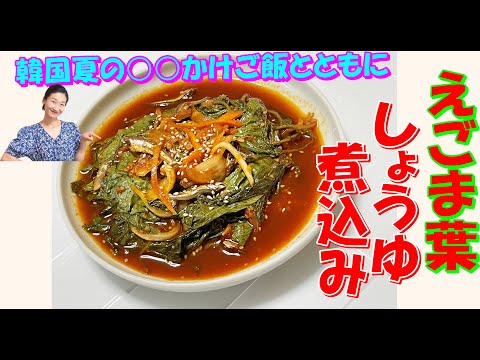 【韓国料理】夏のご飯どろぼう～えごま葉煮込みがやってきた！😋｜エゴマ葉醬油煮込み レシピ｜韓国の大好きな夏ご飯紹介｜エゴマ葉があればご飯がスルスル入る