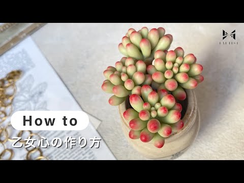 【樹脂粘土・多肉植物】乙女心の作り方 | poncotage